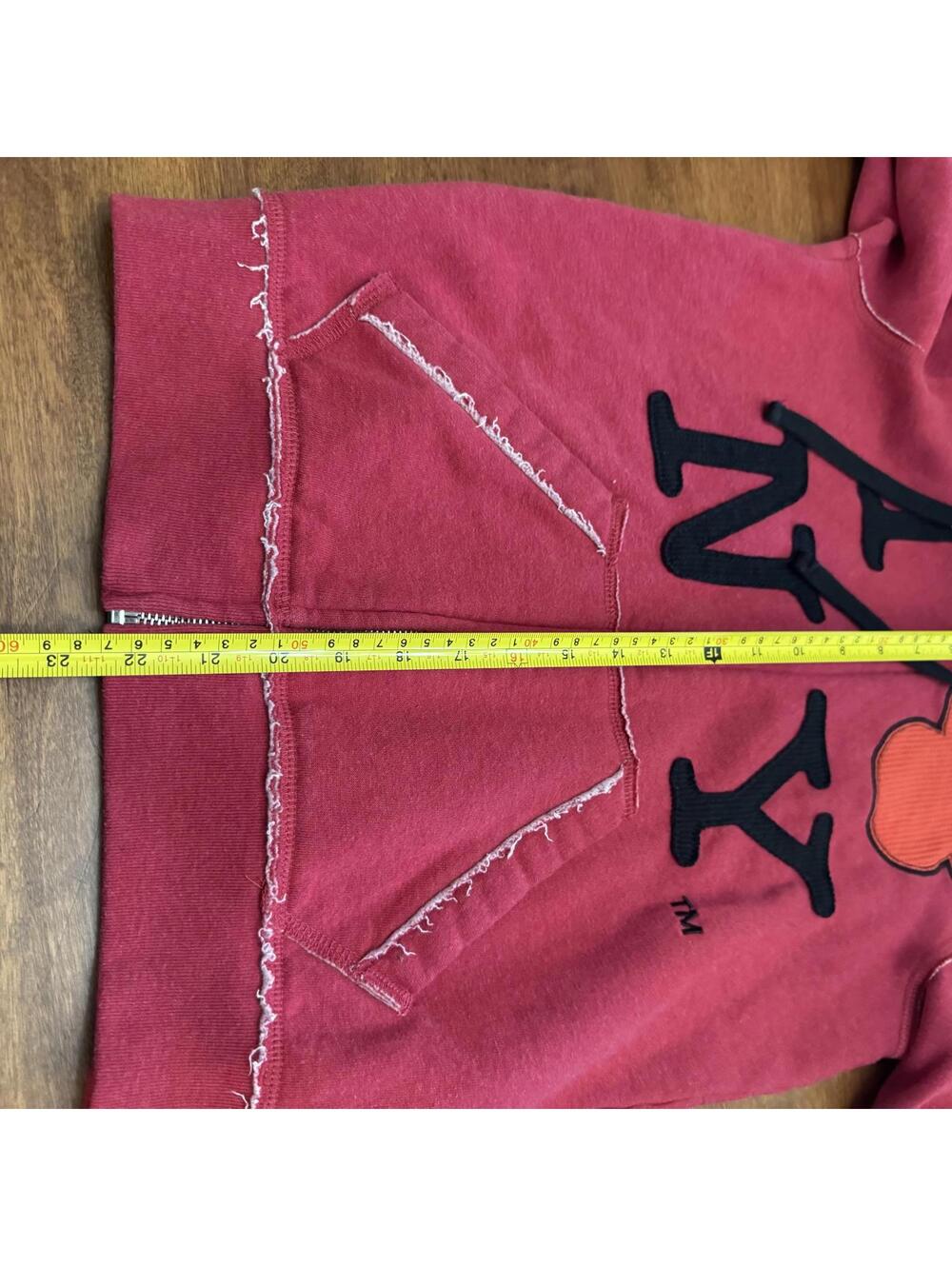 Disney Store “I LOVE NY” Red Mickey Mouse Hoodie Sweatshirt Zip Up XS - Picture 6 of 6